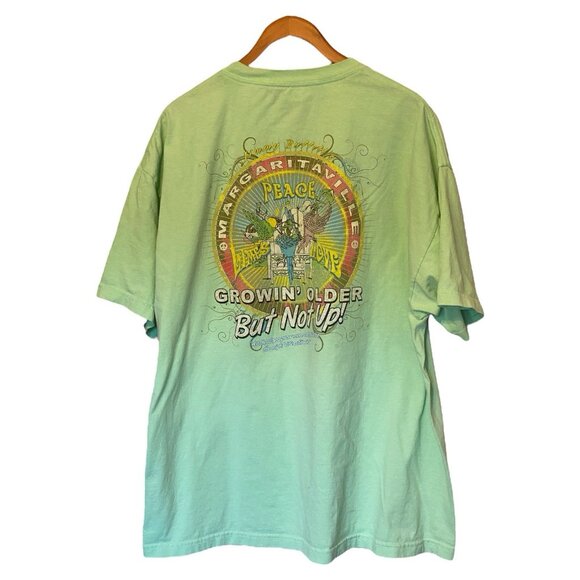 Margaritaville Las Vegas Green S/S T-Shirt Men's XXL Jimmy Buffet's - Picture 2 of 7